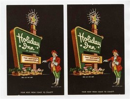 2 Holiday Inn of Somerset Pennsylvania Turnpike Postcards 1970&#39;s - $13.86