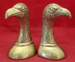 Vintage Solid Brass Eagle Bird Bookends Book Ends Office Military Made i... - $49.87