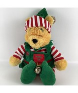 Disney Park Christmas Winnie The Pooh Honey Do Elf 16&quot; Plush Stuffed Jin... - $39.10 CAD
