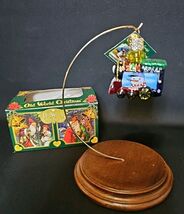 Old World Christmas Glass Train Ornament Locomotive 2001 Vintage w Box - $20.15