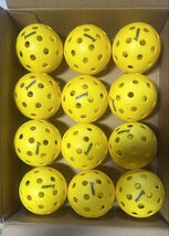 12 Pickleball Official Franklin Sports Indoor Pickleballs 40 Holes Optic... - $38.50