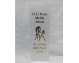 H. H. Poole Virginia Middle School Mustang 100 Point Club White Gold Ribbon - $49.49