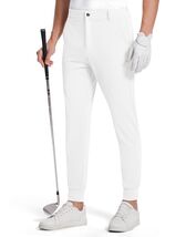 SERAMY Men's Golf Joggers Slim Fit Stretch Sweatpants 5 Pockets White Size XXL - $378.53 MXN