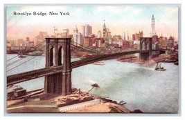 Brooklyn Ponte New York Città Ny Nyc Unp Non Usato DB Cartolina P27 - £9.93 GBP