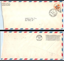 1937 ILLINOIS Air Mail Cover -So. Water Market Sta, Chicago ,Chicago to NYC A15 - £2.32 GBP