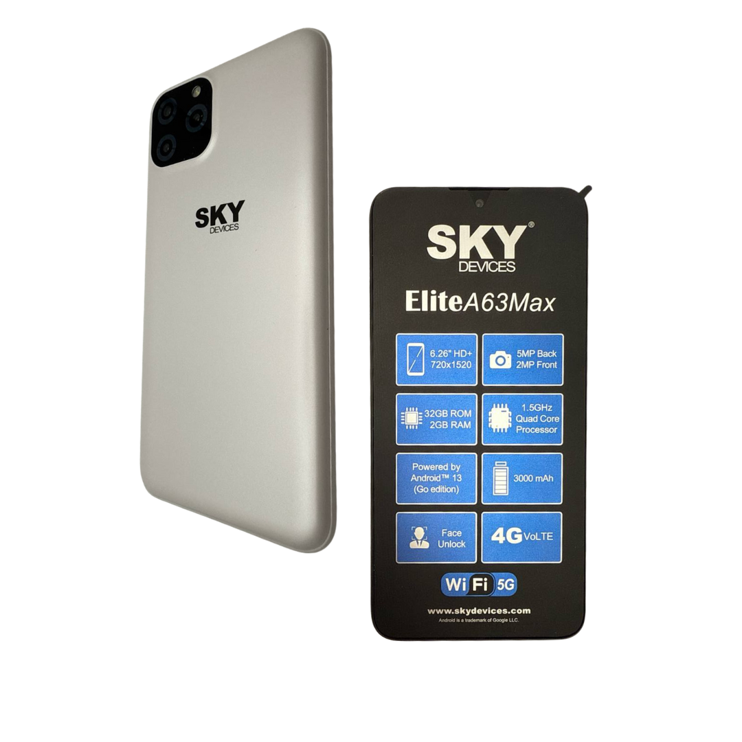 Sky Elite A63 Max 32GB Smartphone Android 4G Locked 6.26" Display 5MP - $35.96 Sky Elite A63 Max 32GB Smartphone Android 4G Locked 6.26" Display 5MP - $35.96