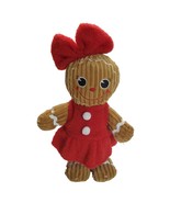 Corduroy Gingerbread Doll Dance and Sings Red Felt Dress Hair Bow 15&quot; - $28.75