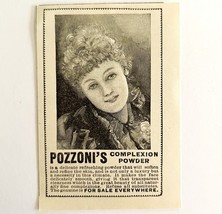 Pozzoni&#39;s Complexion Powder 1894 Advertisement Victorian Beauty ADBN1yy - $19.99