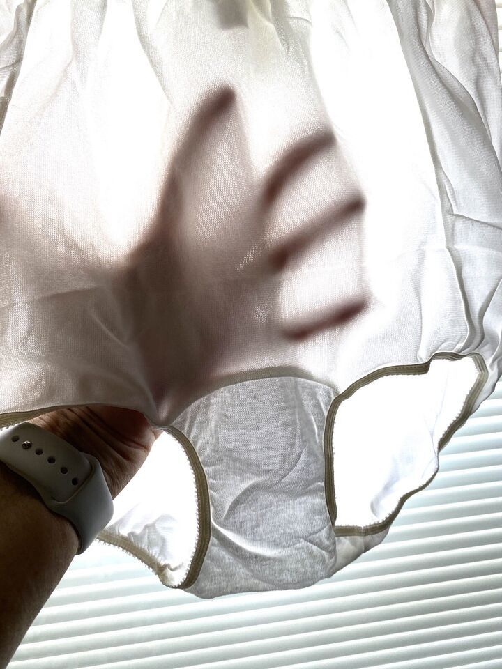 Vintage 100% Nylon Maternity Panties 1960s NWT White Small Sheer Front Panel