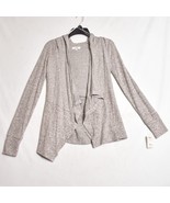 Mudd Women&#39;s Hooded Waffle Cardigan Grey Marble Size XS NWT - €19,74 EUR