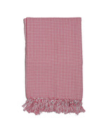 Pink &amp; White 100% Cotton Knit Waffle Throw/Blanket w/Fringe (50x60) New!... - £15.75 GBP