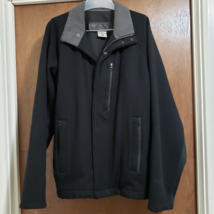 Mens columbia winter jacket, black wool coat size medium - $10.29