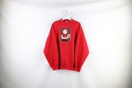 Vintage 90s Streetwear Womens XL Faded Christmas Santa Claus Crewneck Sweatshirt - £31.80 GBP