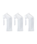 3 Pcs - Male Urinal Urine Pee Bottle With Cover Lid 1 Quart, 1000 mL - $16.52 CAD