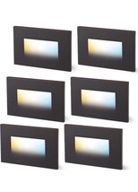 6-Pack 120V LED Stair Lights Indoor Outdoor, 55LM 10-100% Dimmable Rubbe... - $49.49