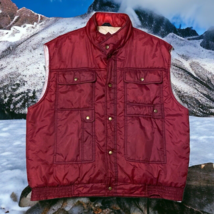 Vtg Ozark Trail Dark Red Outdoors Hiking Multiple Pockets Vest Mens XL - $21.95