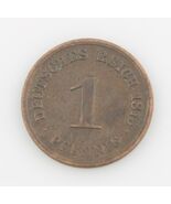 1875 German 1 Pfenning Minted in Darmstadt Better Date Very Fine KM# 1 - $1,198.05 MXN