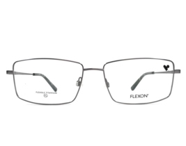 Flexon Eyeglasses Frames H6069 071 Gunmetal Gray Rectangle Wire Rim 57-1... - $98.99