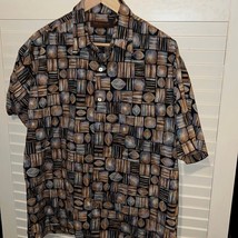 Tori Richards, graphic, short sleeve, button down shirt, size medium - £18.52 GBP