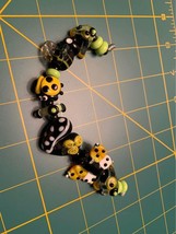 Handmade Yellow, green &amp; black Lampwork Glass Beads - New - $26.61