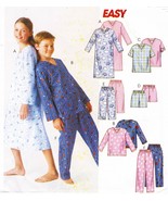 Boys Girls Pajamas Pullover Nightshirt Tops Shorts Pants Sew Pattern 12-16 - €10,17 EUR