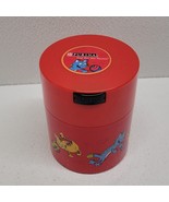 Purina Cartoon Cat Treats Red Vacuum Sealed Canister Container 5&quot; Tall - $19.70
