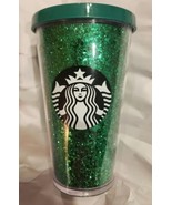 STARBUCKS Holiday Glitter Green Tumbler 16 oz - $21.59 CAD