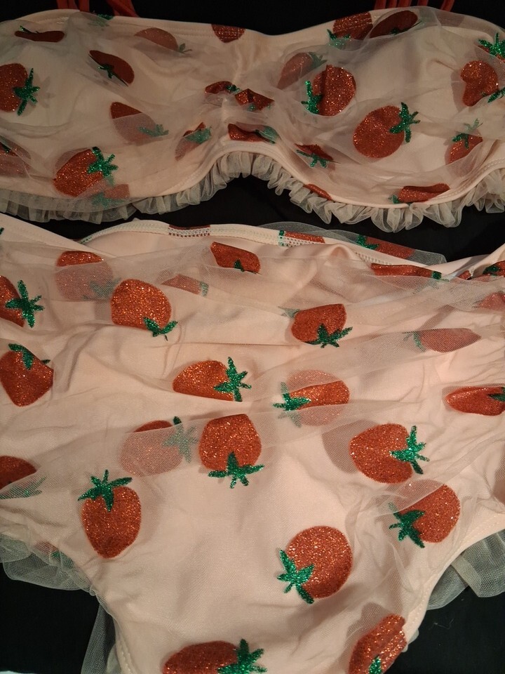 1950S Style Swimsuit  STRAWBERRY  from Retro Stage Womens Size XL NWT Item image 2