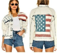  BLANKNYC Stars &amp; Stripes 100%Cotton Jacket Sz-M  - £78.61 GBP