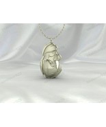 Mother Baby Love Unique Pendant, 925 Sterling Silver Necklace Jewelry - $1,002.02 MXN+