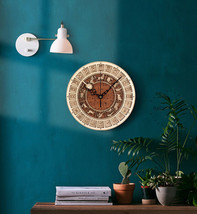 30cm Venice Astronomical Wooden Creative Twelve Constellation Quartz Wall Clock - £53.71 GBP