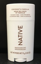 Native Deodorant - Coconut &amp; Vanilla Paraben &amp; Aluminum Free 2.65 oz, NEW - $7.99