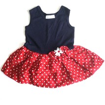 Vintage Bonnie Jean Navy Blue Red Polka Dot Dress Toddler Girl Size 2T Polka Dot - £20.77 GBP