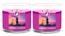 Goose Creek Mimosa Sea Spray Scented Large 3 Wick Candle 14.5 oz x2 - £36.85 GBP