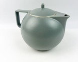 Vintage Sasaki Japan Colorstone 1980s Matte Gray Lidded Teapot 6” Cerami... - $49.99