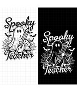 Spooky Teacher PNG, Teacher Halloween PNG, Ghost Teacher PNG, Spooky Sea... - $2.50