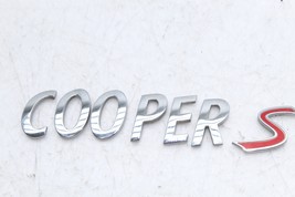 MINI COOPER S REAR TRUNK LID EMBLEM BADGE E5820 image 6