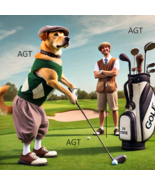 Funny Dog Golfing Poster – Cute Wall Art for Dog Lovers &amp; Golf Enthusiasts - $16.50+