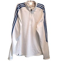 ADIDAS Climalite Men&#39;s  Size Extra Large White Quarter Zip Pullover Long... - $17.60