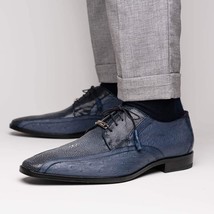 Lucca Stingray and Ostrich dress Derby's Tasseled Laces Shoes Navy image 9