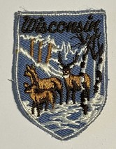 Wisconsin Blue Embroidered Souvenir Patch Badge - Deer in the Woods - 2&quot;... - £4.75 GBP