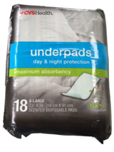 CVS Health Underpads 23”x36&quot; - 18 Count - Scented Disposable Pads - £15.06 GBP