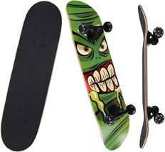 Complete 31-Inch 7-Layer Canadian Maple Double Kick Concave Skateboard From Npet - £44.26 GBP