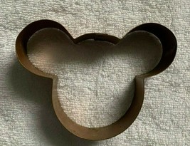 Mickey Mouse Face Copper Metal Cookie Cutter 5.5&quot;  x  4&quot; - £19.91 GBP