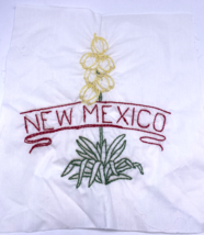 New Mexico Embroidered Quilted Square Frameable Art State Needlepoint Vt... - $27.90
