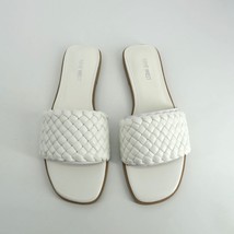 Nine West Women&#39;s White Braided Sandal Flat Slip On 10 New In Box - £26.80 GBP