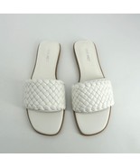 Nine West Women&#39;s White Braided Sandal Flat Slip On 10 New In Box - £26.82 GBP