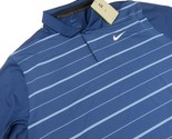 Nike Dri-FIT Tiger Woods Golf Polo Shirt Men&#39;s Size Medium Blue NEW DR53... - $59.95