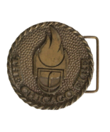 Chicago Fire Soccer Club Belt Buckle Bronze Vintage 3 Inches Diameter - £8.38 GBP