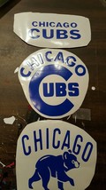 Chicago cubs vinyl decals choose your style blue or white 4x 4 - £2.38 GBP